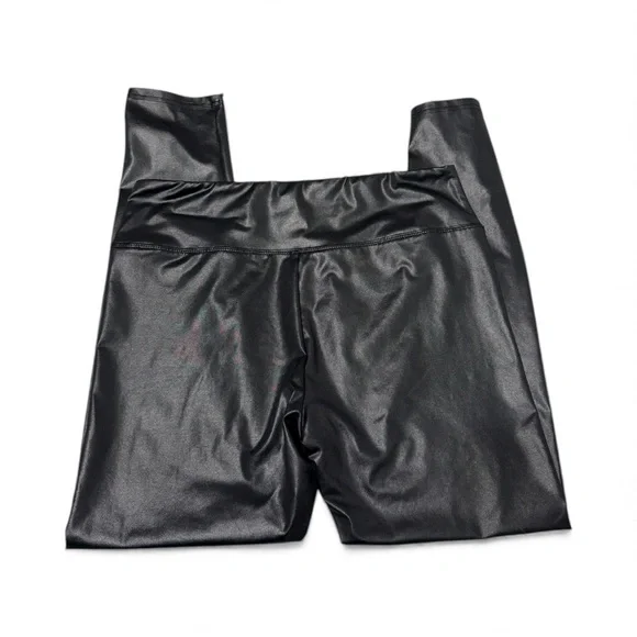 Wild Fable Shiny Black Leggings Women’s Large Leather-Look - Picture 2 of 4